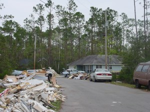 Katrina 8 – Another picture of our neighborhood. It would make an interesting reality show: Dodge the Debris.