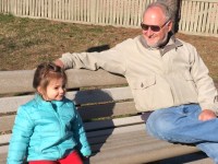 Taking a break with Grampy